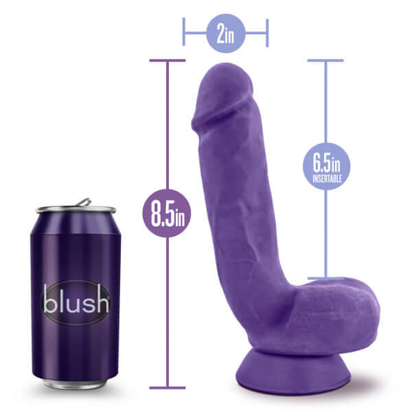 Blush Novelties Au Naturel Bold Pound 8.5 inches Realistic Dildo Purple at $34.99