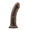 Blush Novelties AU Naturel 8 inch Dildo with Suction Cup Chocolate at $28.99