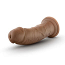 Au Naturel 8-Inch Dildo with Suction Cup in Mocha by Blush Novelties, featuring Sensa Feel Dual Density Technology.