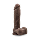 Au Natural 9.5 Inch Chocolate Brown Dildo with Suction Cup and Flexible Shaft for Realistic Experience
