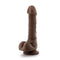 Blush Novelties Dr. Skin Realistic Cock Basic 7.75 inches Chocolate Brown Dildo at $13.99