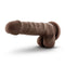 Blush Novelties Dr. Skin Realistic Cock Basic 7.75 inches Chocolate Brown Dildo at $13.99