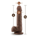 Blush Novelties Dr. Skin Realistic Cock Basic 7.75 inches Chocolate Brown Dildo at $13.99