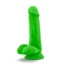 Blush Novelties Neo 6 Inches Dual Density Cock with Balls Neon Green at $15.99