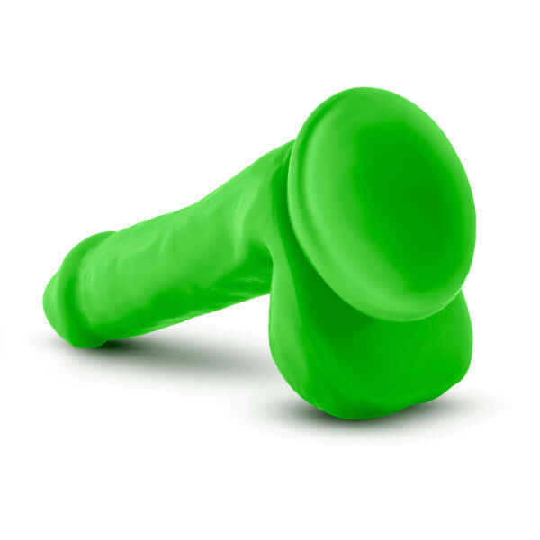 Blush Novelties Neo 6 Inches Dual Density Cock with Balls Neon Green at $15.99