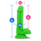 Blush Novelties Neo 6 Inches Dual Density Cock with Balls Neon Green at $15.99