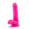 Au Naturel Bold Delight 6 inches pink dildo with suction cup base, designed for realistic sensations and versatile play.