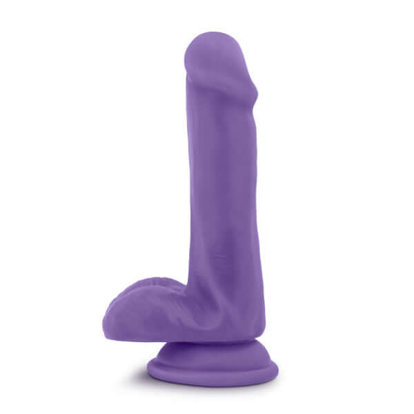 Au Naturel Bold Delight 6 inches purple dildo with realistic details and suction cup for versatile play from Blush Novelties.