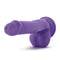 Au Naturel Bold Delight 6-inch purple dildo with realistic details and suction cup base from Blush Novelties. Ideal for solo and couples play.