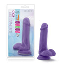Au Naturel Bold Delight 6-inch Purple Dildo with Suction Cup Base and Realistic Design from Blush Novelties