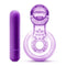 Blush Novelties Play With Me Lick It Vibrating Double Strap Cock Ring Purple at $10.99