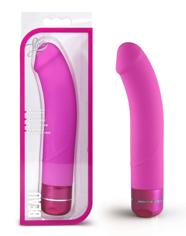 Blush Novelties Luxe Beau Vibrating Dildo Fuchsia at $29.99