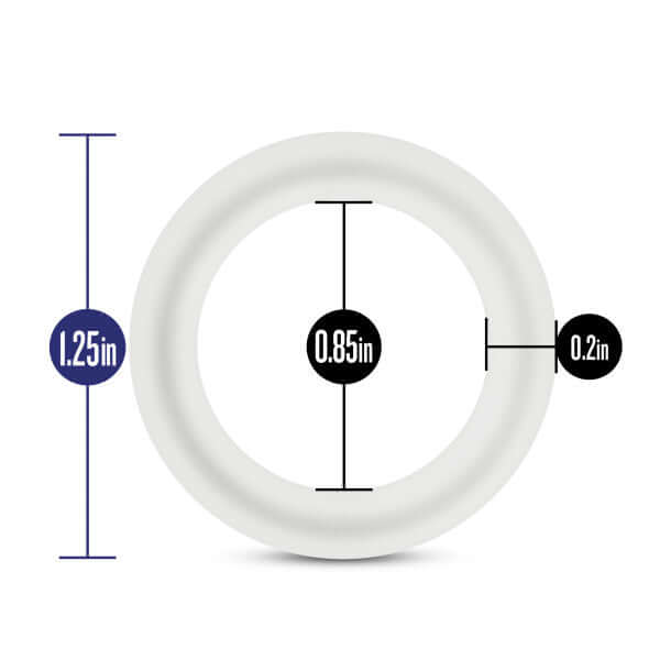 Blush Novelties Performance VS2 Pure Premium Silicone Cock Rings Small White at $6.99