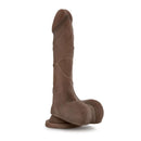 Blush Novelties Au Naturel Mister Perfect Chocolate Brown Dildo with Sensa Feel Dual Density Technology