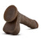 Blush Novelties Au Naturel Mister Perfect Chocolate Brown Dildo with Sensa Feel Dual Density Technology