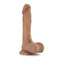 Au Naturel Mister Perfect Mocha Tan Realistic Dildo with Sensa Feel and Flexi Shaft Technology by Blush Novelties.