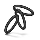Performance VS3 Silicone Cock Rings - Enhance Stamina with Premium Quality, Set of Three Large Black Rings