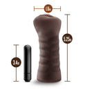 Blush Novelties Hot Chocolate Alexis Brown Vibrating Vagina Stroker at $15.99