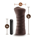 Blush Novelties Hot Chocolate Brianna Brown Vibrating Vagina Stroker at $16.99