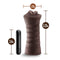 Blush Novelties Hot Chocolate Heather Brown Vibrating Mouth Stroker at $15.99