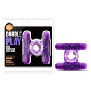 Blush Novelties PLAY WITH ME DOUBLE PLAY DUAL VIBRATING COCKRING PURPLE at $12.99