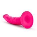 Neo Elite 7.5" Neon Pink Silicone Dual Density Dildo with Suction Cup Base by Blush Novelties