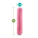 Gaia Eco Bullet Vibrator Coral Pink, 3.5 inches in length and 0.75 inches in width, biodegradable and recyclable, by Blush Novelties