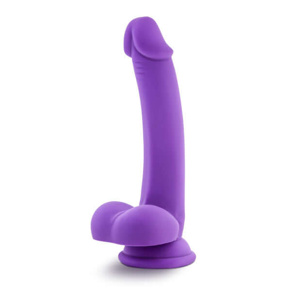 Ruse D Thang Purple Dildo from Blush Novelties with strong suction cup base and pronounced corona for G spot stimulation.