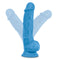 Blush Novelties Neo 7.5 inches Dual Density Cock With Balls Neon Blue Dildo at $16.99