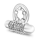 Stay Hard Vibrating Super Clitifier Clear Ring by Blush Novelties enhances pleasure and performance, transparent multifunctional design.