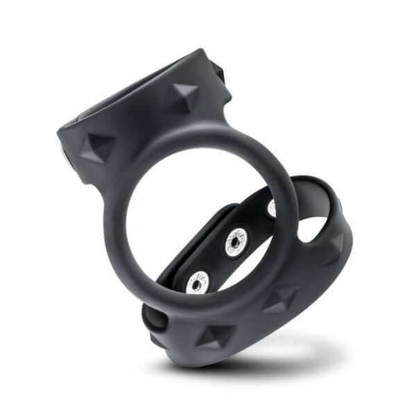 Blush Novelties PERFORMANCE VS8 SILICONE DOUBLE COCK & BALL STRAP BLACK at $7.99