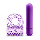 Blush Novelties Play With Me The Player Vibrating Double Strap Cock Ring Purple at $12.99