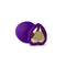 Temptasia Bling Plug Small Purple with heart-shaped gold faux gemstone from Blush Novelties, platinum cured silicone, 3.25 inches long, tapered design.