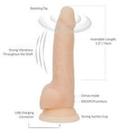 Naked Addiction Rotating and Vibrating Dong with realistic silicone, 5.5" insertable length, strong vibrations, and USB charging connector