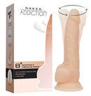 Naked Addiction Rotating and Vibrating Dong - Realistic Silicone Dildo in packaging showing rotating feature