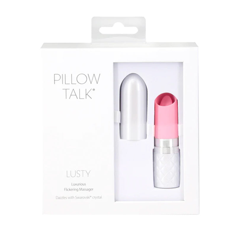 Pillow Talk Lusty Flickering Massager with Crystal Pink
