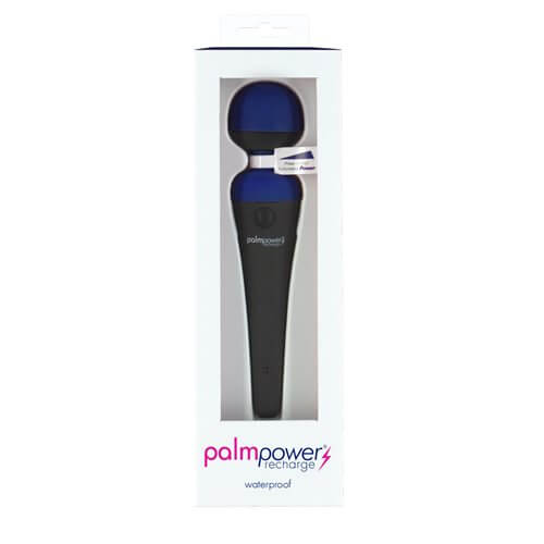 Experience Blissful Pleasure with the Palm Power Massager in Blue: Rechargeable and Waterproof