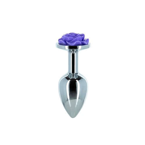BMS Enterprises Lux Active Purple Rose 3.5 inches Metal Butt Plug Small at $12.99