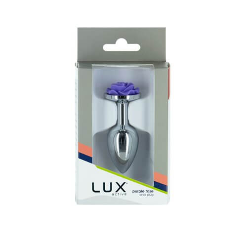 BMS Enterprises Lux Active Purple Rose 3.5 inches Metal Butt Plug Small at $12.99
