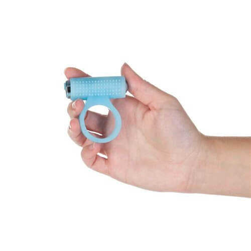 BMS Enterprises Power Bullet Cosmic Cock Ring with Bullet Vibrator Blue Glow In The Dark at $23.99