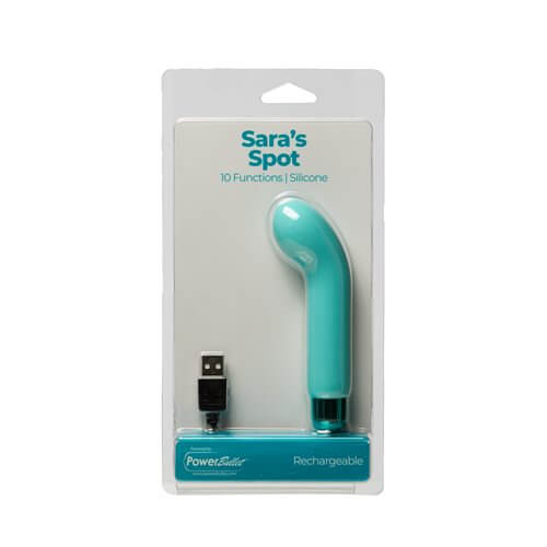 BMS Enterprises Powerbullet Sara's Spot 4 inches 10 Function Bullet Vibrator Teal at $23.99