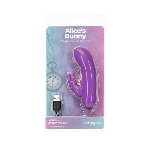 BMS Enterprises Power Bullet Alices Bunny 4 inches 10 Function Bullet Vibrator Purple at $19.99