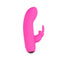 Power Bullet Alice’s Bunny Vibrator in pink with removable rabbit-shaped silicone sleeve for dual stimulation.