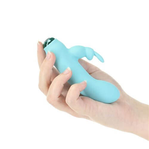 BMS Enterprises Power Bullet Alices Bunny 4 inches 10 Function Bullet Vibrator Teal at $19.99