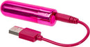 Pink rechargeable Power Bullet vibrator with USB charging cable for ultimate pleasure and convenience.