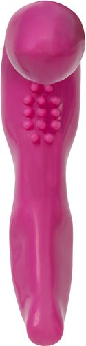 Rechargeable Infinity Strapless Strap On in pink, featuring a smooth design and vibrating capabilities for ultimate pleasure.