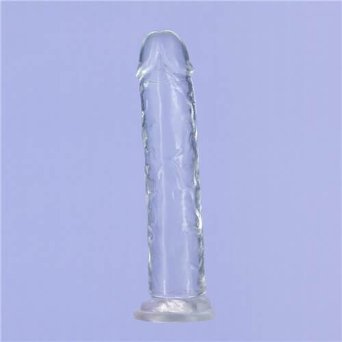 BMS Enterprises Addiction Crystal 7 inches Vertical Dong Clear Thermoplastic Elastomers wih Power Bullet at $14.99