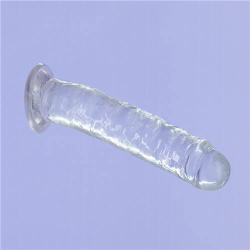 BMS Enterprises Addiction Crystal 7 inches Vertical Dong Clear Thermoplastic Elastomers wih Power Bullet at $14.99