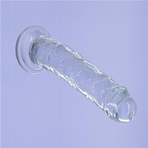 BMS Enterprises Addiction Crystal 8 inches Vertical Dong Clear Thermoplastic Elastomers wih Power Bullet at $15.99