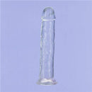 Addiction Crystal 9 Inch Vertical Dong | Clear Realistic Dildo with Bonus Power Bullet